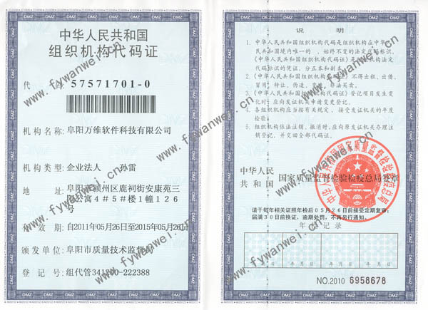 組織機構代碼證